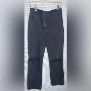 Rolla’s Original High Rise Straight Distressed Jeans Off Black Women’s W28 Jeans
